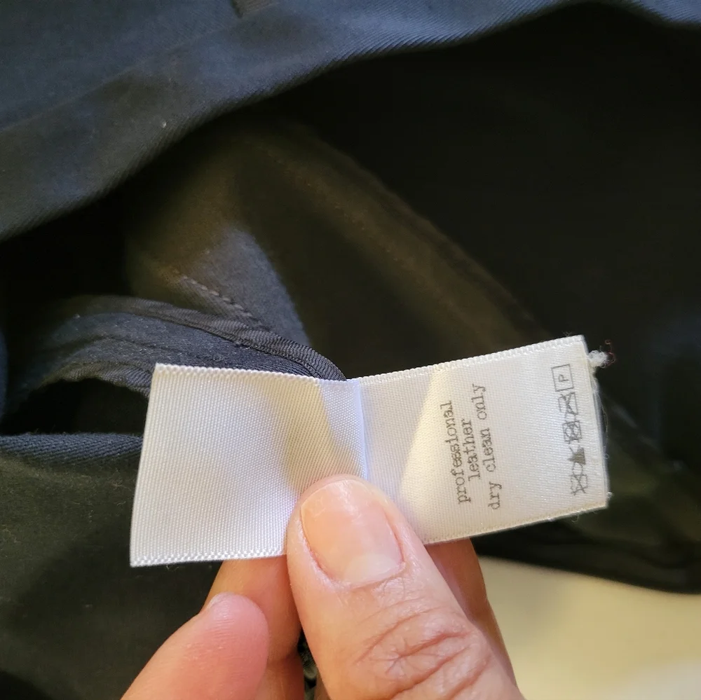 Rag & Bone Leather Panels Black‎ Pencil Knee Lenght Skirt Size 30